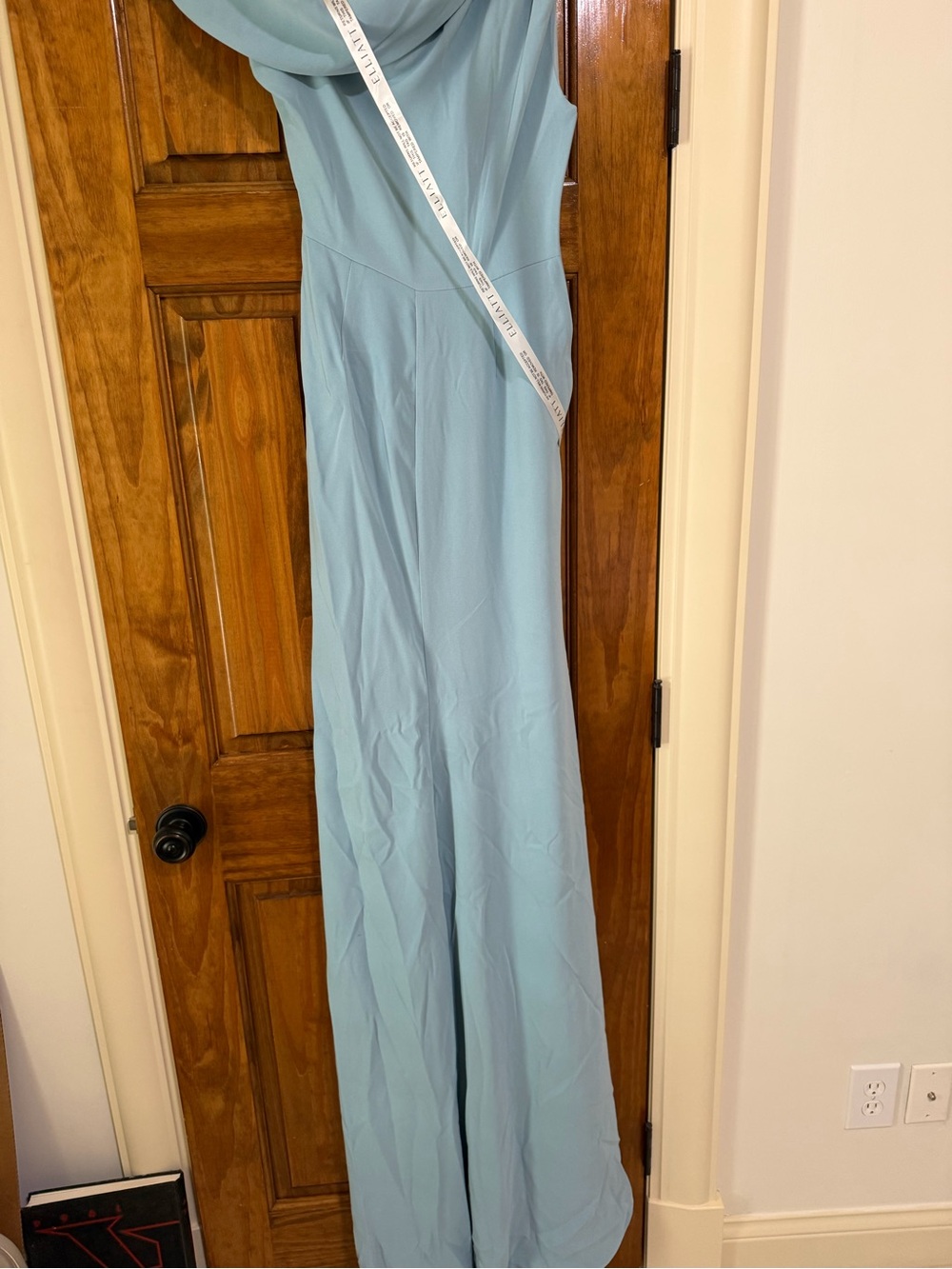 Elliatt Isadora Off The Shoulder Gown in Blue - Picture 4 of 5